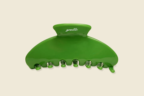 green hair clip by yello salon