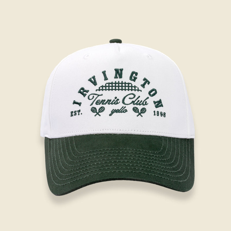 Irvington Club x yello signature hat front view, Portland