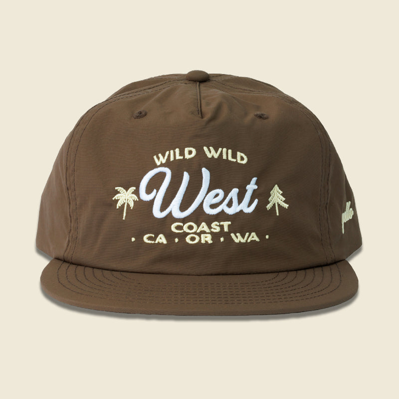 Wild Wild West Coast hat front view by yello salon Portland
